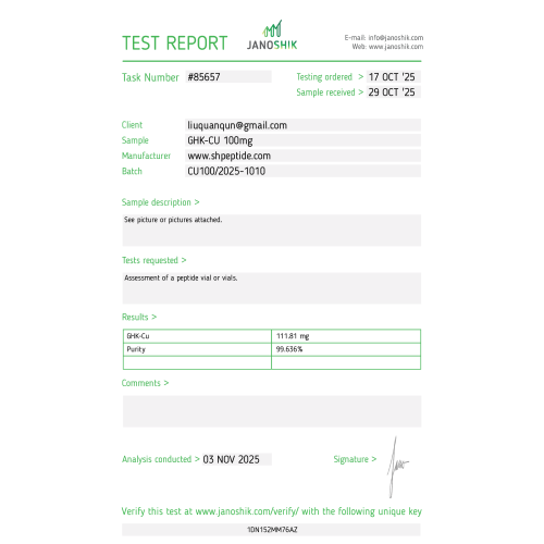 GHK-Cu copper peptide lyophilized vial research compound