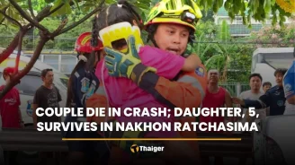 Couple die in crash; daughter, 5, survives in Nakhon Ratchasima