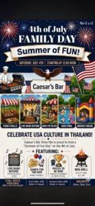 Caesar’s Bar in Khao Noi Hosts 4th of July Family Day Celebration