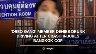 ‘Oreo Gang’ member denies drunk driving after crash injures Bangkok cop