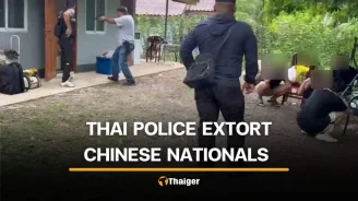 5 police and 1 civilian try to extort Chinese national at 300,000 baht each