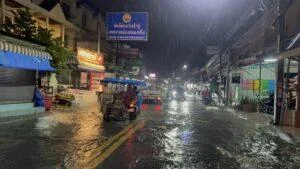 Heavy Rain Lashes Pattaya Overnight, Causing Widespread Flooding