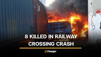 At least 8 people killed in Bangkok rail crossing collision