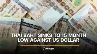 Thai baht sinks to 15 month low against US dollar