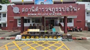 Chonburi Police Seize Smuggled Chinese Cigarettes Worth Over 1.5 Million Baht, Arrest Chinese Suspect