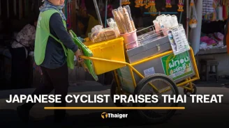 Japanese tourist shares Thai coconut ice cream as surprise favourite