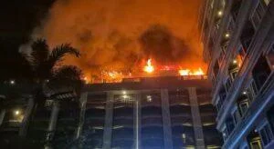 Four People Injured in Pattaya Hotel Fire, Firefighters Praised For Effort