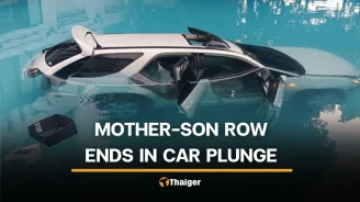 Man drives car into pool after mum allegedly refuses to pay rent