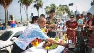 Pattaya City Police Organize Traditional Songkran Activities for Start of Pattaya Wan Lai