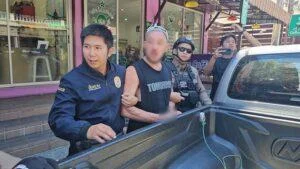 Overstaying British Man Arrested in Pattaya After Allegedly Throwing Acid at Guesthouse Caretaker in Frustrated Search for Thai Woman, Claims Self Defense