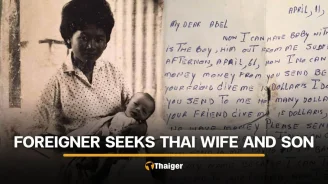 Foreign man searches for Thai wife and son with letter and photos from 1966