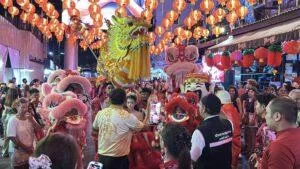 Pattaya Heats Up for Chinese New Year as Golden Dragon Towers Over Walking Street, Drawing Massive Crowds of Tourists
