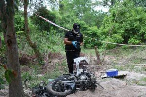 Over 200 Police Officers and Locals Comb Area Near Pattaya in Search for Missing Russian Siblings After Disassembled Motorcycle Found Buried