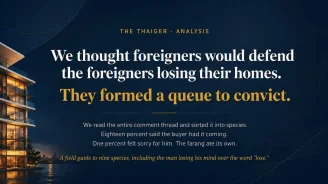 A field guide to the Thai property comment section, and the lonely one percent with a heart