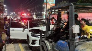 Pedestrian Hit By Sedan Driver on Sukhumvit Road in Pattaya