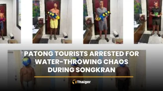 Patong tourists arrested for water-throwing chaos during Songkran